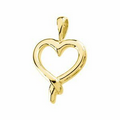 14K Yellow Heart Pendant